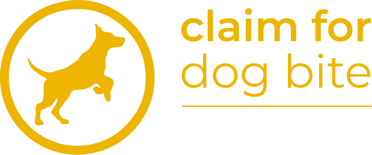 claim for dog bite logo yellow with white ison harrison logo