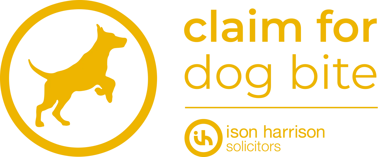 claim for dog bite logo yellow